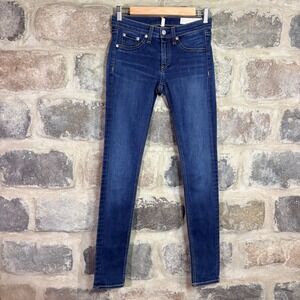 Rag & Bone Skinny Jeans Bedford Dark Wash Mid Rise Denim Mid-rise Women's 26